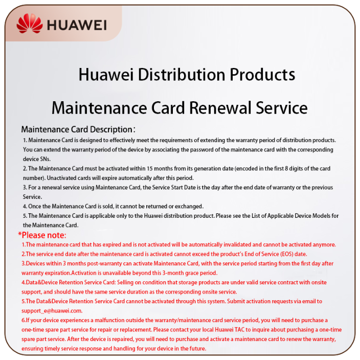 HUAWEI eKit IdeaHub OPS I5/I7;MIC 500 Maintenance Card